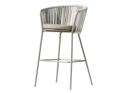 DAISY ROPE - High metal stool with armrests _ Vermobil