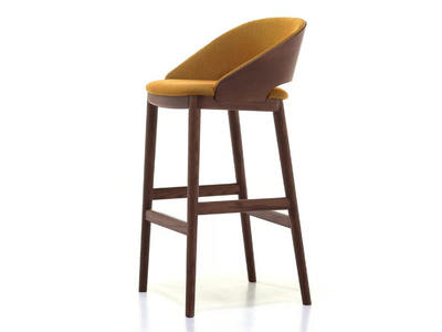 ODEON 06 - Stool with footrest with back _ Very Wood