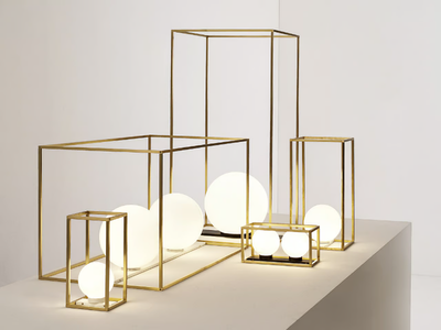 MULTIPLO - LED glass and steel table lamp _ Vesoi