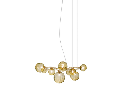 PUPPET RING SP - Halogen glass pendant lamp _ Vetreria Vistosi