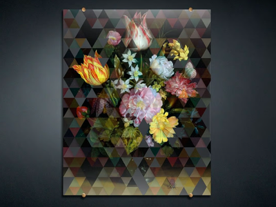 FANCY BOUQUET 2 - Print on glass _ VGnewtrend