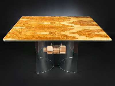PORTOFINO - Square wood and glass table _ VGnewtrend