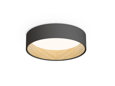 DUO - LED aluminium and wood ceiling lamp _ Vibia