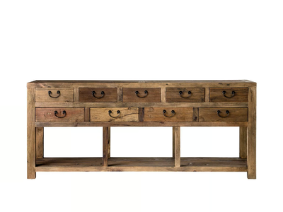 IKAST - Rectangular reclaimed wood console table with drawers _ Vical Home