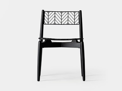 PLISSÉ METAL - Iron and mahogany chair _ Vical Home