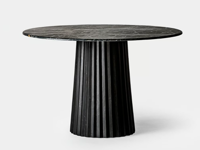 PLISSÉ WOOD - Round mango and marble table _ Vical Home