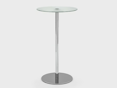 APOLLO - Round high table in metal and glass _ Viganò