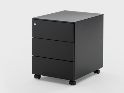 ERMES - Aluminium office drawer unit with lock _ Viganò