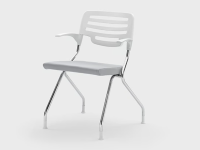 MADAM COLLETTIVITÀ - Plastic chair with armrests open back _ Viganò