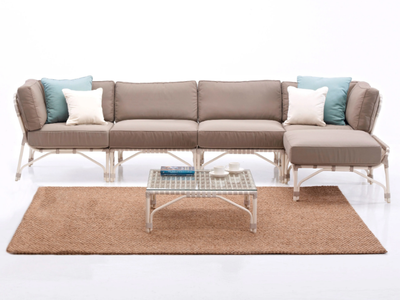 LUCY - Modular 3 seater wicker garden sofa _ Vincent Sheppard