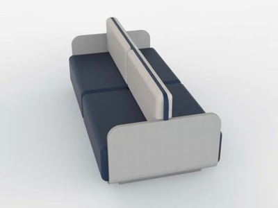 AIR - Fabric bench seating with back _ Viscio Urban Design