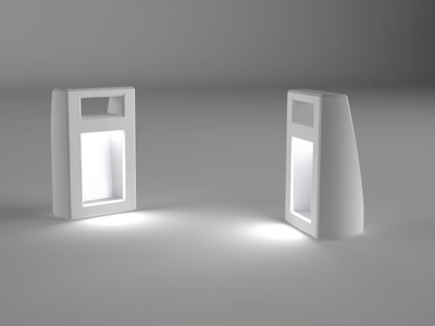 LANTERNA - Reconstructed stone bollard light _ Viscio Urban Design