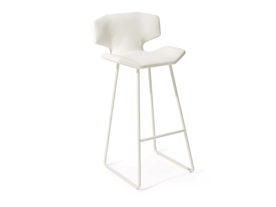 ALBATROS - High powder coated aluminium and leather stool _ Visionnaire