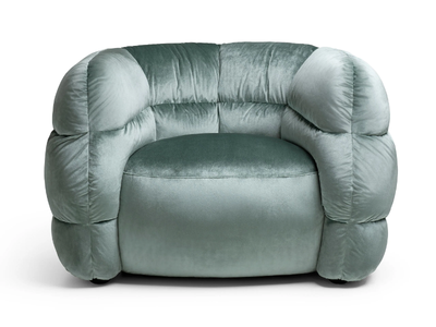 BOMBER - Upholstered velvet armchair with armrests _ Visionnaire