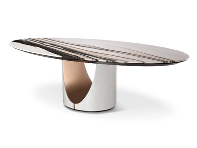 CAMERON - Oval marble table _ Visionnaire