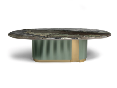 LEONARDO - Oval marble table _ Visionnaire
