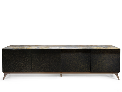 LISBET - Wooden sideboard with marble top _ Visionnaire