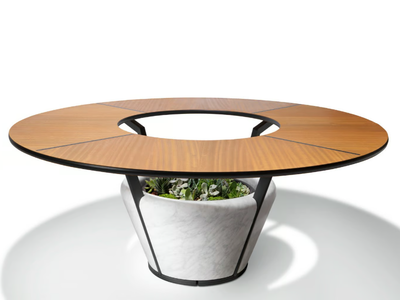 WING - Marble table / planter _ Visionnaire