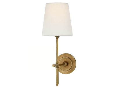 BRYANT - Brass wall light and linen shade _ Visual Comfort Europe