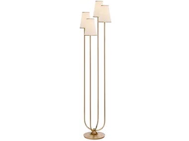 MONTREUIL - Floor Lamp in Gild with Linen Shades _ Visual Comfort Europe