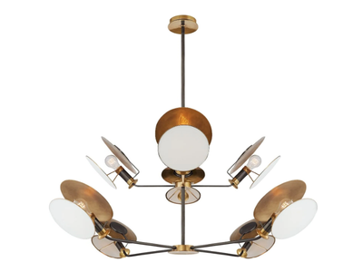 OSIRIS - Large Reflector Chandelier in Bronze and Hand-Rubbed _ Visual Comfort Europe