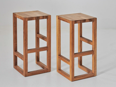 STEP - High solid wood stool _ Vitamin Design