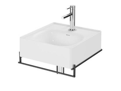 EQUAL - Wall-mounted ceramic washbasin with towel rail _ VitrA Bathrooms