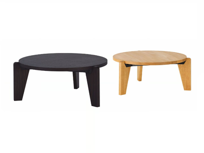 GUÉRIDON BAS - Round wooden coffee table _ Vitra