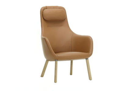 HAL LOUNGE - Leather armchair with headrest _ Vitra