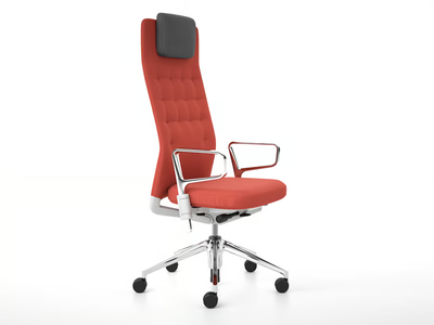 ID TRIM L - Upholstered high-back fabric office chair _ Vitra