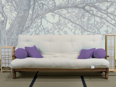 SALICE - Japanese style convertible solid wood sofa bed _ Vivere Zen