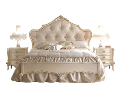 MICHELANGELO - Double bed with upholstered headboard _ VOLPI
