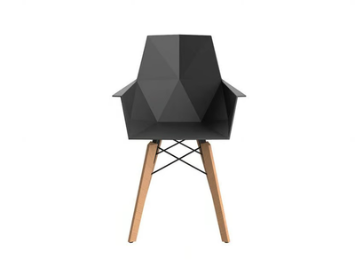 FAZ WOOD - Polypropylene garden chair with armrests _ VONDOM