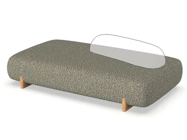 MILOS - Rectangular fabric garden pouf _ VONDOM