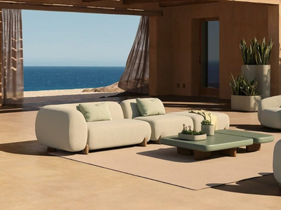 MILOS - Sectional fabric garden sofa _ VONDOM