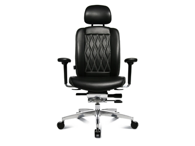 ALUMEDIC LIMITED S COMFORT - Swivel leather office chair with headrest _ Wagner