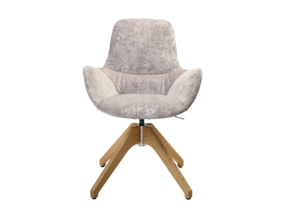 W-CLUB COMPACT - Swivel trestle-based chair with armrests _ Wagner