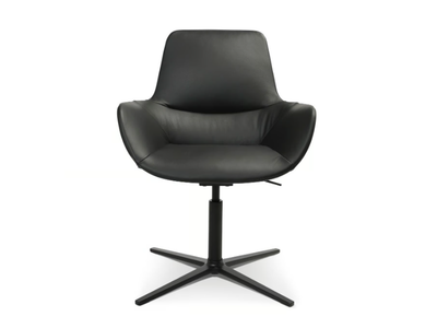 W-CLUB - Swivel with 4-spoke base chair with armrests _ Wagner