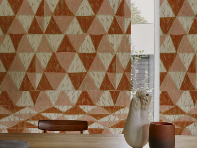 AFRICAN CANVA - Geometric vinyl wallpaper _ Wall&decò