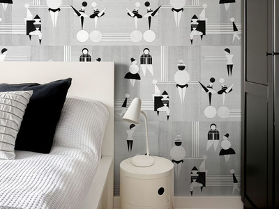 DAS BALLET - Geometric wallpaper, PVC free, eco-friendly, washable _ WallPepper®/Group