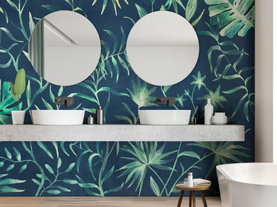 ORIGAMI - Tropical wallpaper, PVC free, eco-friendly, washable _ WallPepper®/Group