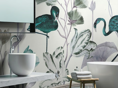 WONDERLAND - Tropical wallpaper, PVC free, eco-friendly, washable _ WallPepper®/Group