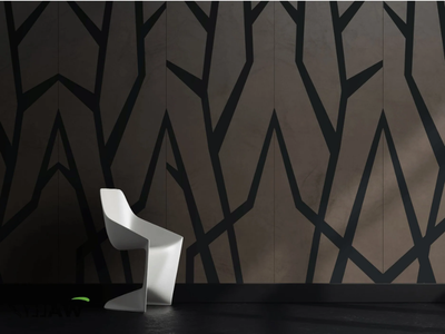 BRANCH - Geometric fire retardant washable nonwoven wallpaper _ WALLYART