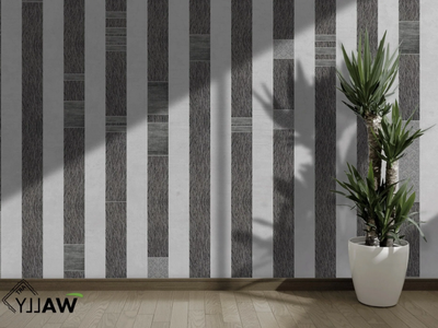 FABRIC - Striped fire retardant washable nonwoven wallpaper _ WALLYART
