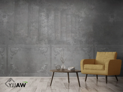 TEMPLE - Fire retardant washable trompe l'oeil nonwoven wallpaper _ WALLYART