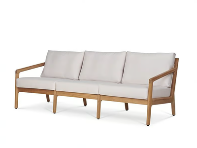 LAUREL - Upholstered 3 seater teak garden sofa _ Walters