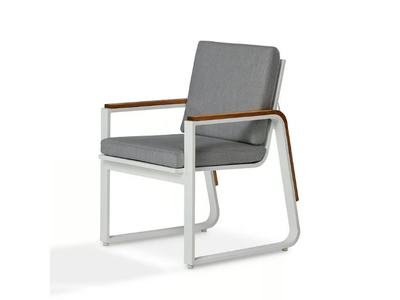 REGATTA - Upholstered aluminium garden chair with armrests _ Walters