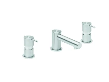 S22 T4.12.3F - 3 hole stainless steel washbasin tap _ Waterevolution