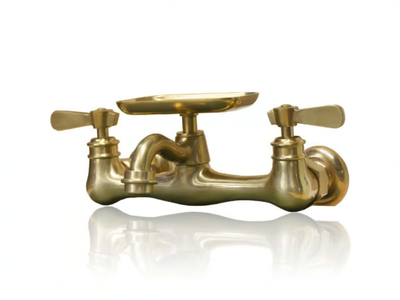 21-WMF-FC-SS - 2 hole wall-mounted brass washbasin mixer _ WatermarkFixtures
