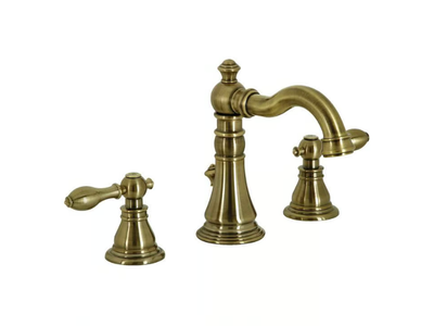 AMERICAN CLASSIC - 3 hole countertop brass washbasin mixer _ WatermarkFixtures